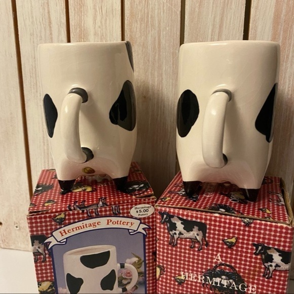 Hermitage Pottery 1996 Limited Edition Ceramic Cow Mugs - Picture 5 of 9